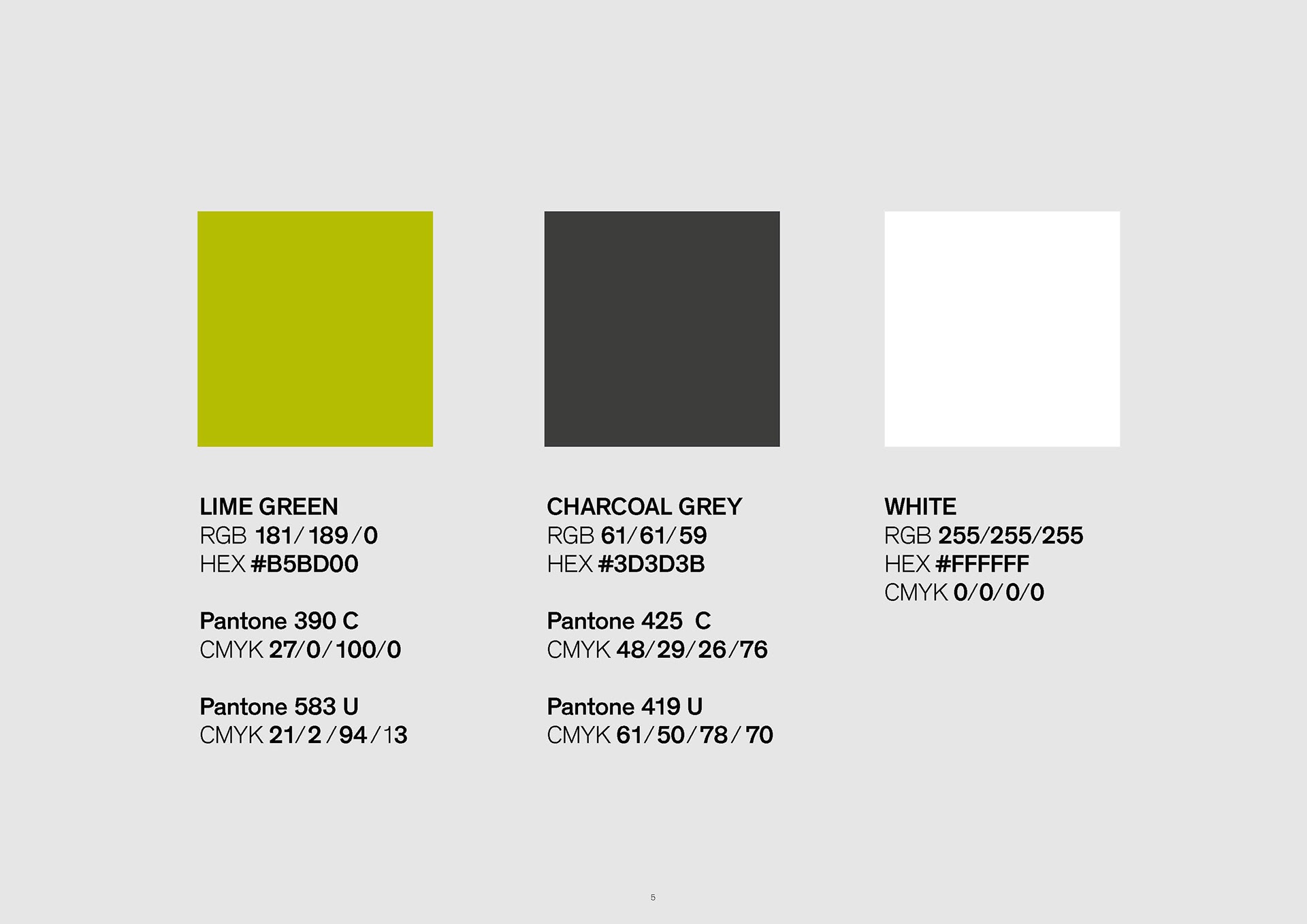 Mammoth colour palette and typography