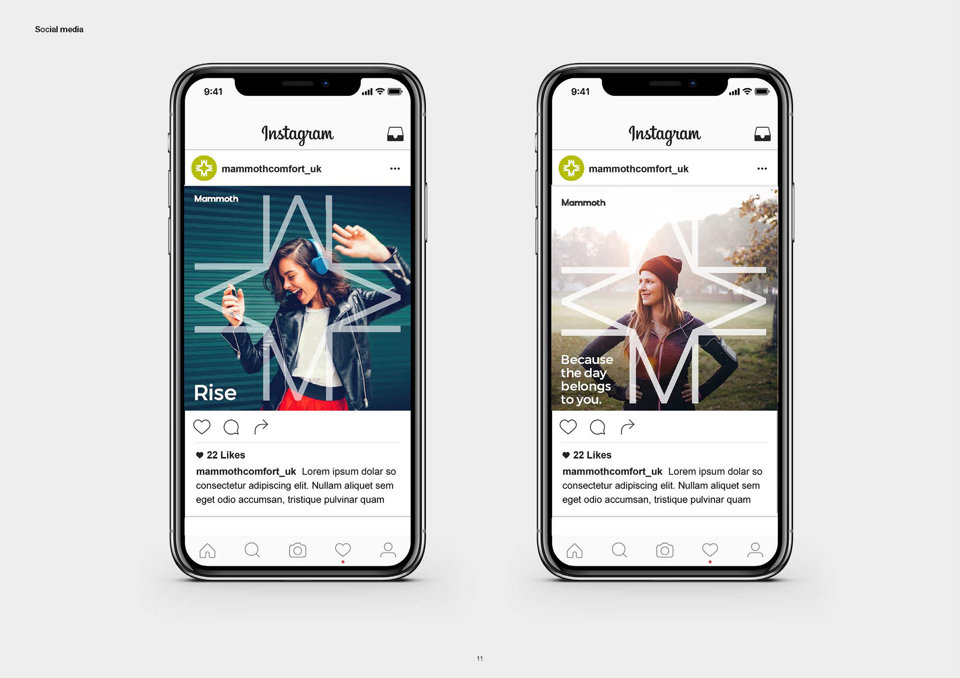 Mammoth brand pattern applied to photography