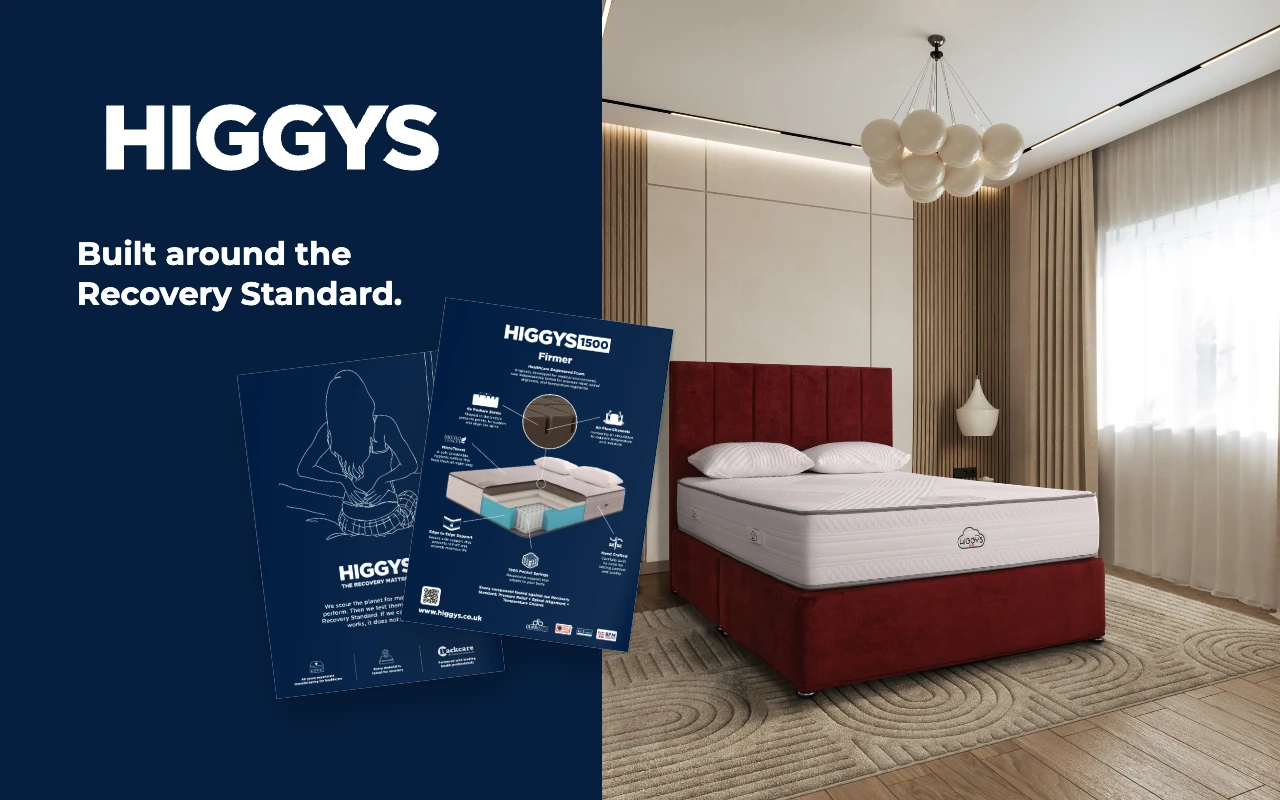 HIGGYS identity applied to product imagery and sales literature