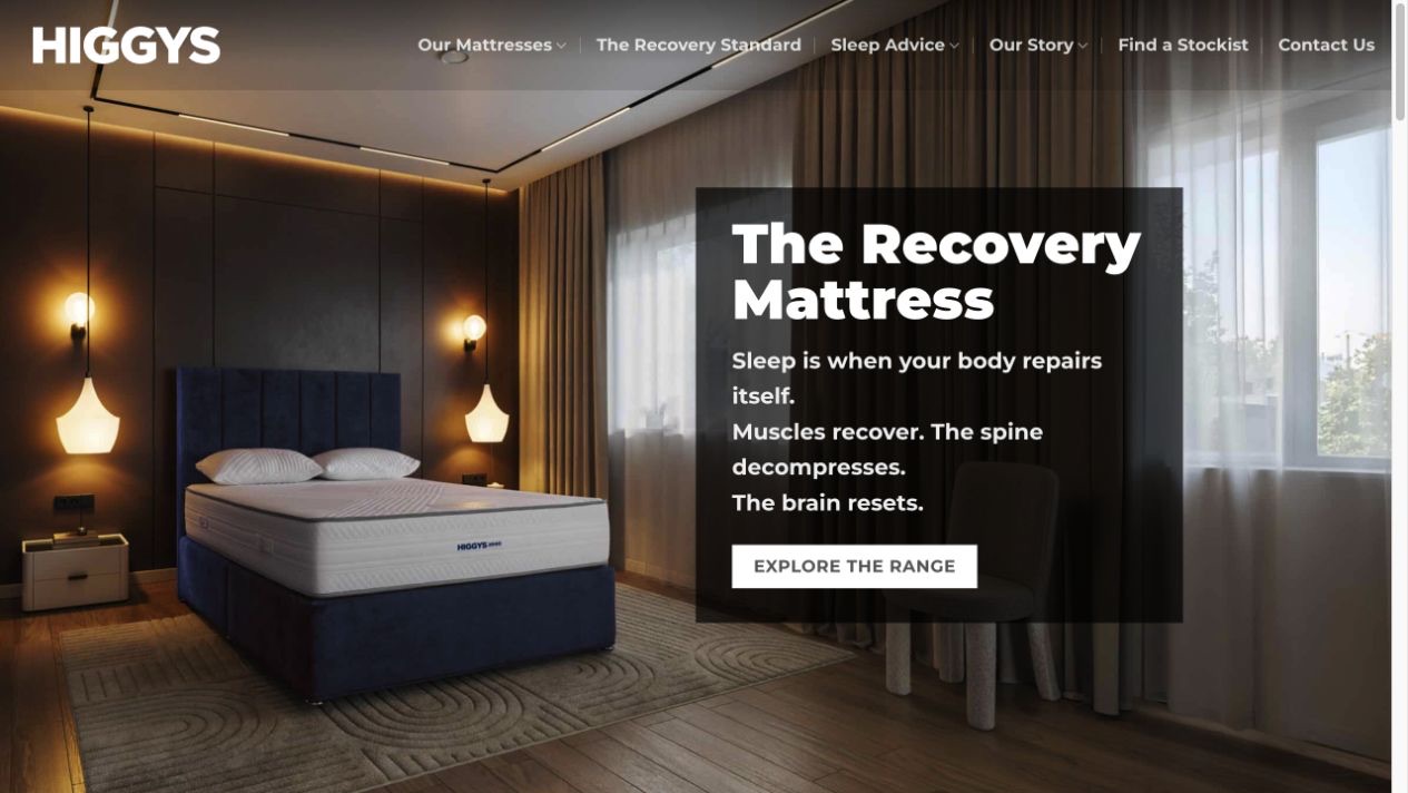HIGGYS recovery mattress website