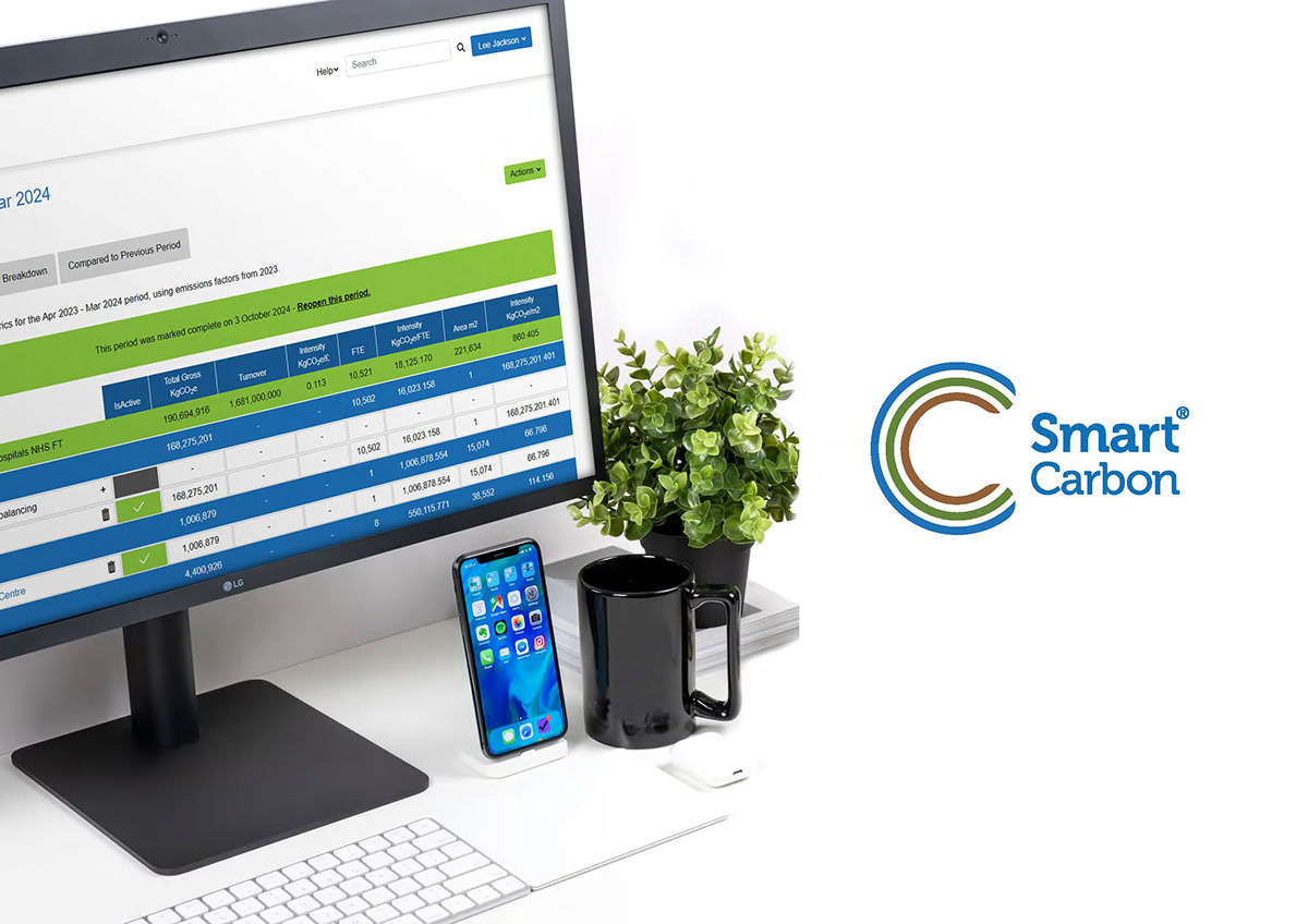 SmartCarbon digital platform interface and website system